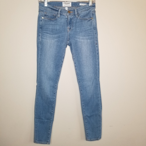 FRAME Denim Le Skinny de Jeanne Light Wash - Picture 2 of 11